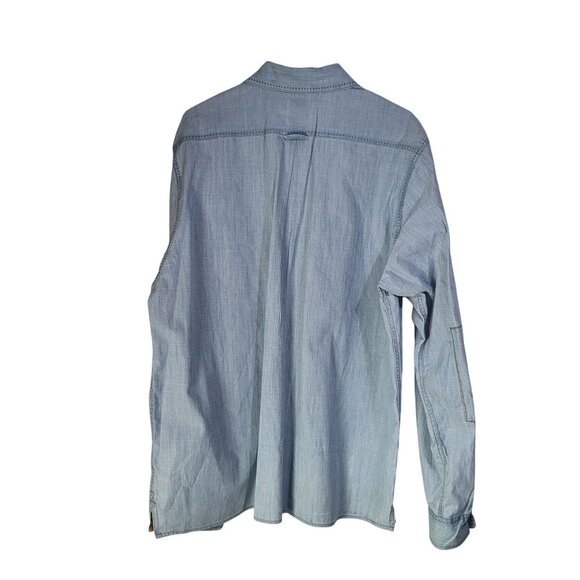 THE TERRITORY AHEAD Mens XL Sunset Roper Chambray Shirt Country Cowboy Southwest - Picture 2 of 8